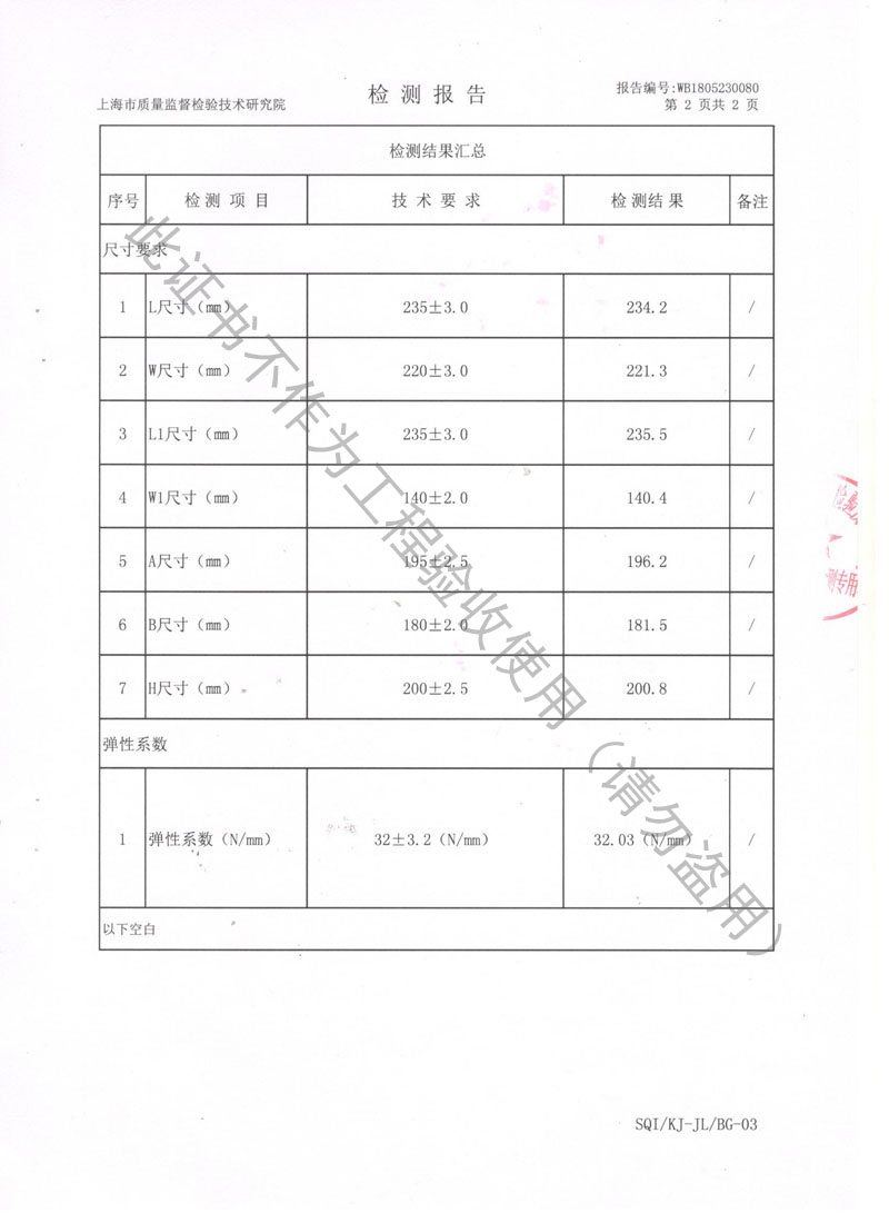 ZTF型变压器弹簧减震器检测报告